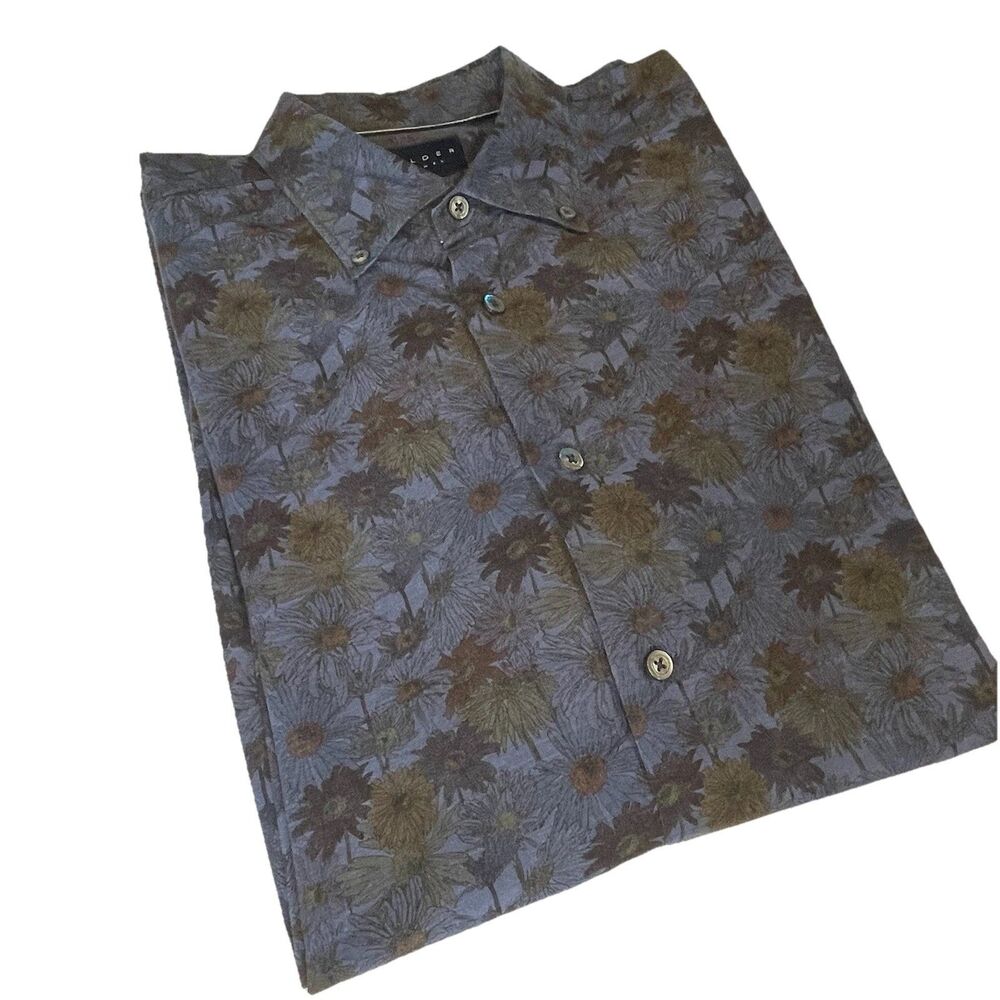 Calder Carmel Floral Multicolor Long Sleeve Button Up Floral Print L